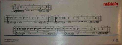 Marklin 4228 Rheingold Passenger Car Set