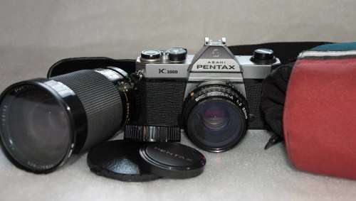 Pentax K1000 Film Camera Kit In Good Condition