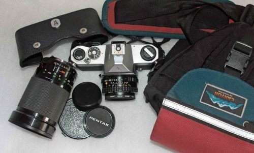Pentax K1000 Film Camera Kit In Good Condition