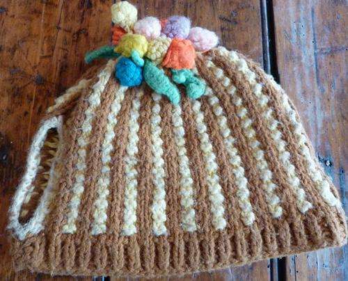 vintage knitted teapot cozy