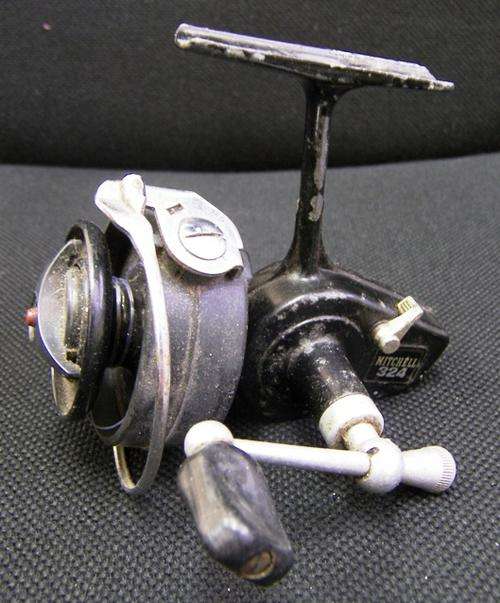 Vintage Mitchell 324 spinning reel (coffee grinder)