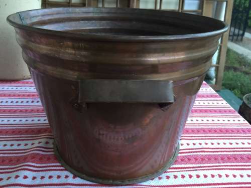 Vintage Brass Container ( 23 cm high, 30 cm diameter)