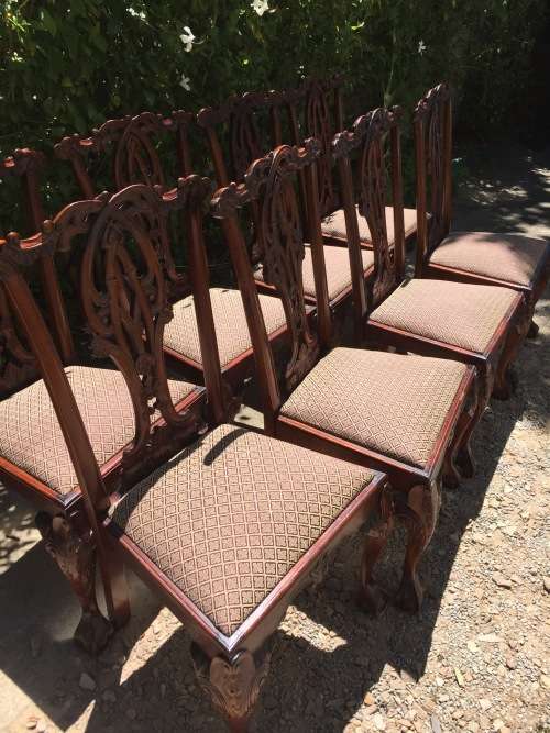 Set of 8 Beautiful Mahogany Chairs