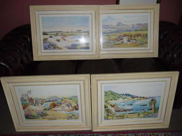 BATTISS SIGNED PRINTS ( FOUR PRINTS 68 X 54 CM FRAMED)
