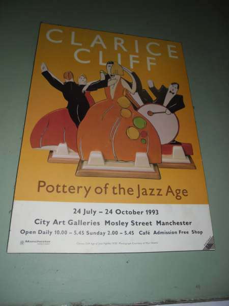 ORIGINAL CLARICE CLIFF EXHIBITION POSTER ( BLOCKED)