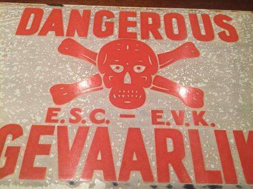 Enamel Danger Sign