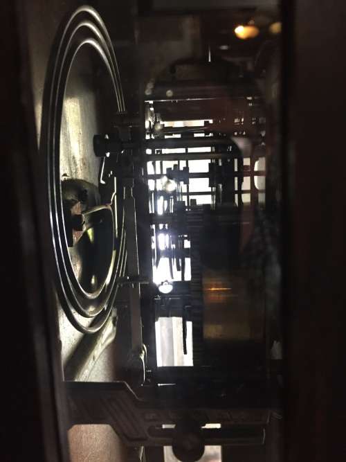 Vienna Regulator Wall Clock in good working condition (95 x 18 x 38 cm )