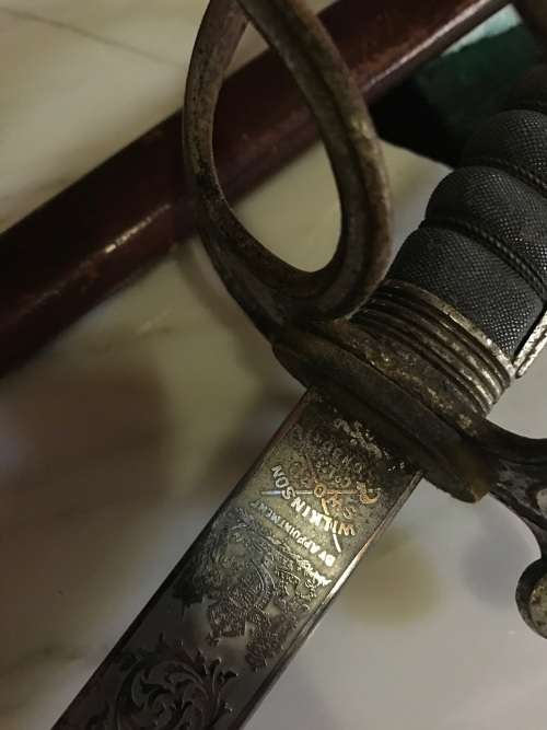 SADF Wilkenson Engraved Sword with Scabbard