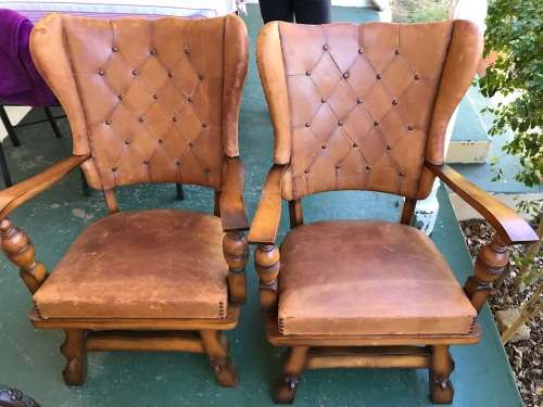 Pair of Retro Leather Chairs