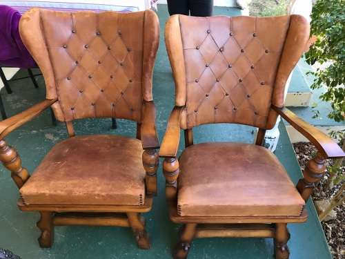 Pair of Retro Leather Chairs