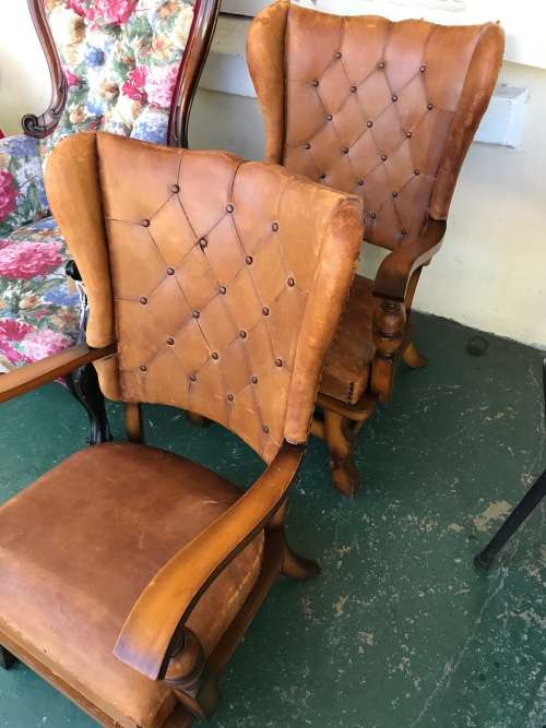 Pair of Retro Leather Chairs