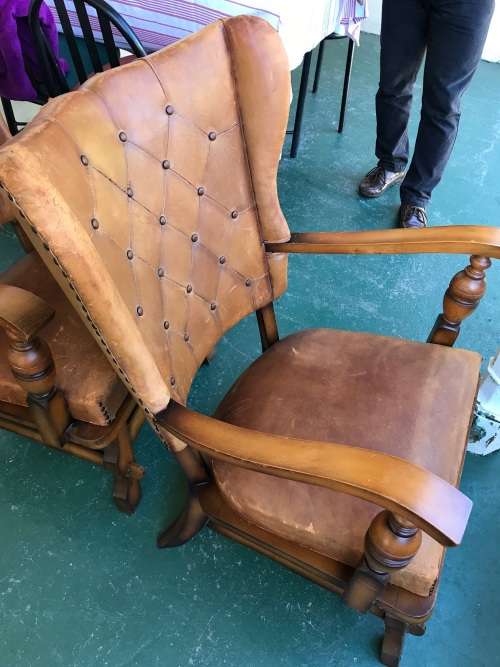 Pair of Retro Leather Chairs