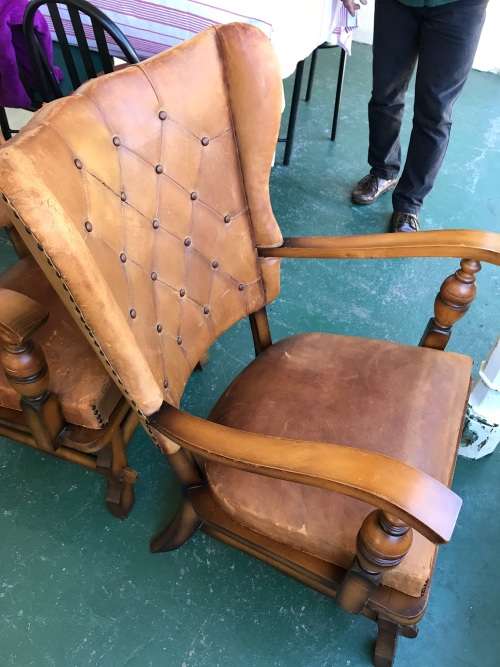 Pair of Retro Leather Chairs