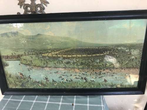 Slag van Bloedrivier: Framed Print by WA Coetzer (100 x 56 cm )