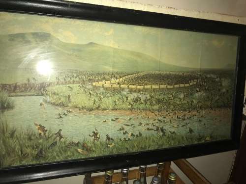 Slag van Bloedrivier: Framed Print by WA Coetzer (100 x 56 cm )