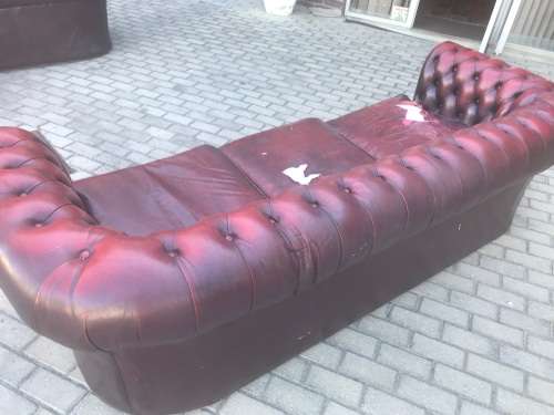 Vintage Chesterfield Leathercouch from England ( 240 cm )