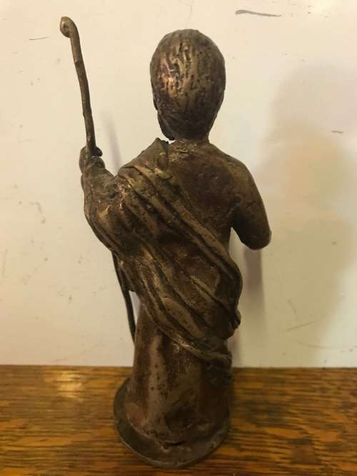 BRONZE FIGURINE: MOSES ( 14 CM HIGH )