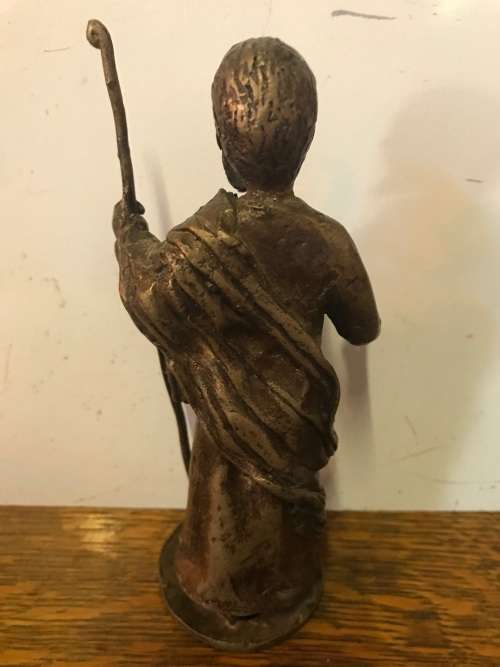 BRONZE FIGURINE: MOSES ( 14 CM HIGH )
