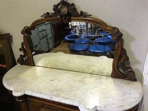 Magnificent Victorian Burr Walnut Chiffonier circa 1880 ( 120 x 145 x 40 cm )only for kiraalbutt