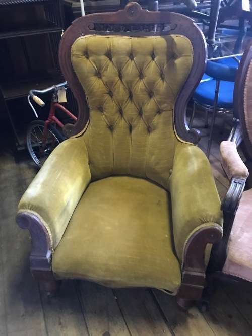 Victorian Mahogany Armchair circa 1890 in original condition