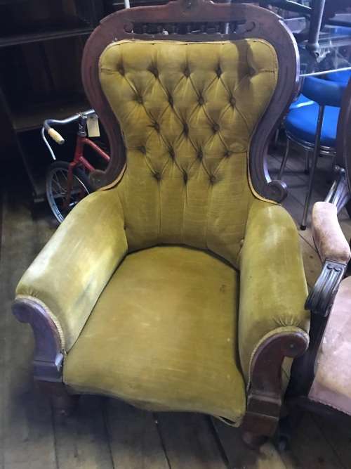 Victorian Mahogany Armchair circa 1890 in original condition