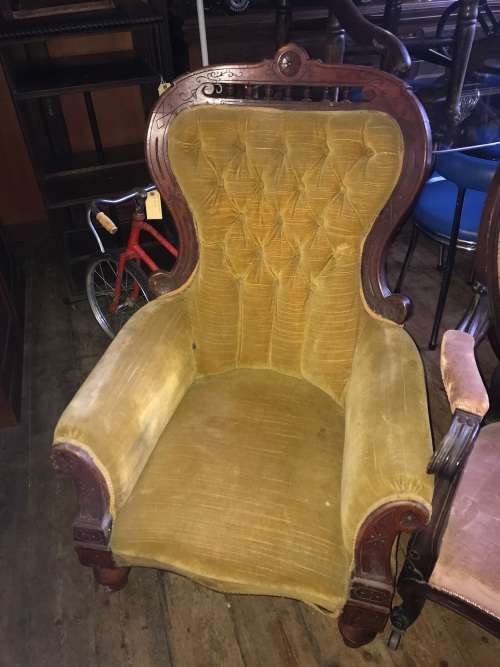 Victorian Mahogany Armchair circa 1890 in original condition