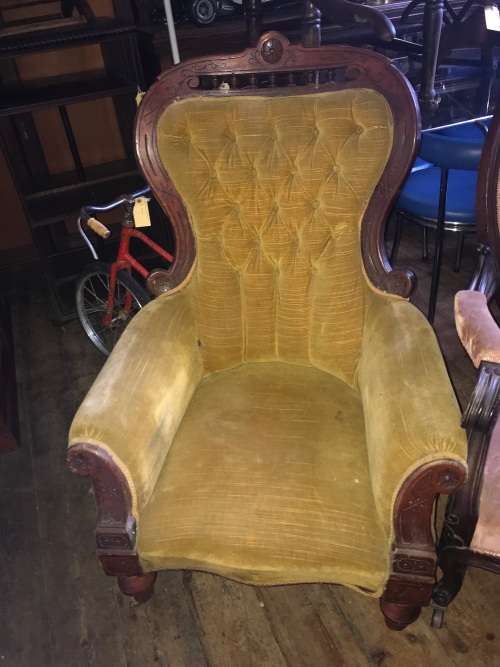 Victorian Mahogany Armchair circa 1890 in original condition