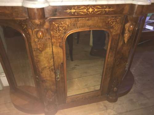 Magnificent Victorian Burr Walnut Chiffonier circa 1880 ( 120 x 145 x 40 cm )only for kiraalbutt