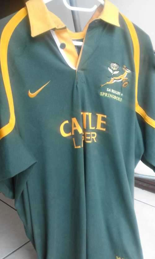 Springbok Matchworn Test Jersey ( Joost vd Westhuizen, SA vs USA , 01/12/2001 )