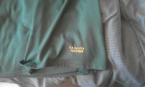 Springbok Matchworn Test Jersey ( Joost vd Westhuizen, SA vs USA , 01/12/2001 )