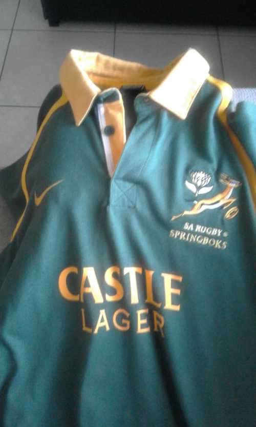 Springbok Matchworn Test Jersey ( Joost vd Westhuizen, SA vs USA , 01/12/2001 )
