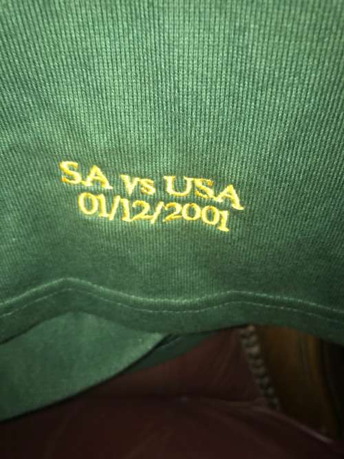 Springbok Matchworn Test Jersey ( Joost vd Westhuizen, SA vs USA , 01/12/2001 )