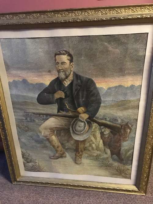 BOER WAR: FRAMED PRINT OF GENL DE WET ( 77 x 65 cm )