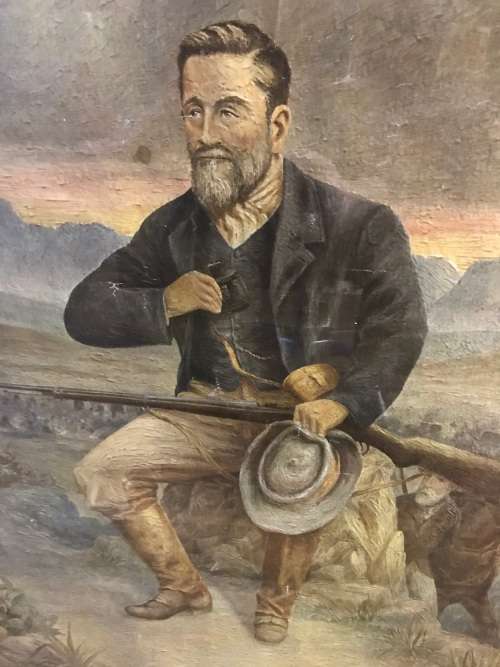 BOER WAR: FRAMED PRINT OF GENL DE WET ( 77 x 65 cm )