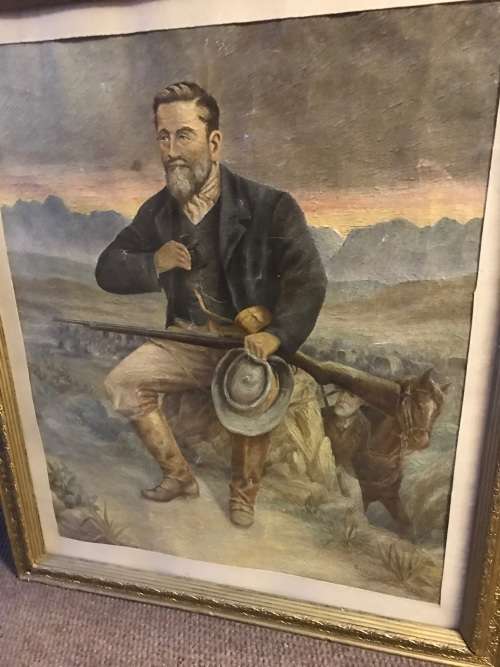 BOER WAR: FRAMED PRINT OF GENL DE WET ( 77 x 65 cm )