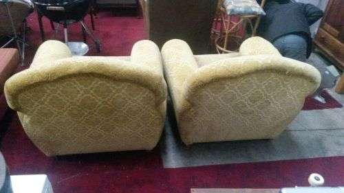 PAIR OF CHESTERFIELD CHAIRS CIRCA 1920's