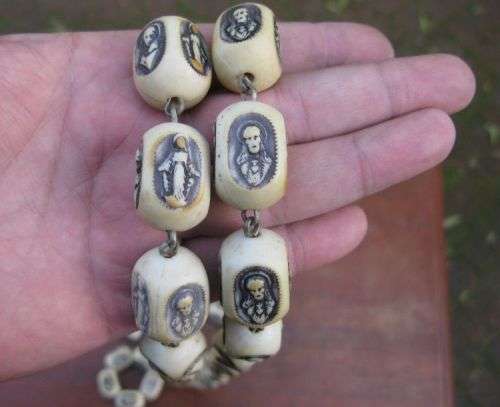 BEAUTIFUL HUGE CRUCIFIX ( 20 X 12 CM ) AND ROSARY ( 147 CM )