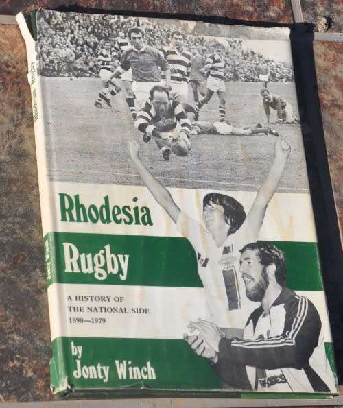 RUGBY JERSEY: RHODESIA SIGNED SUPPORTERS JERSEY + BOOK ON RHODESIAN RUGBY
