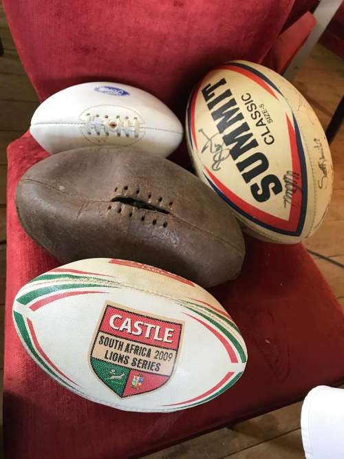 Collection of vintage Rugby Balls