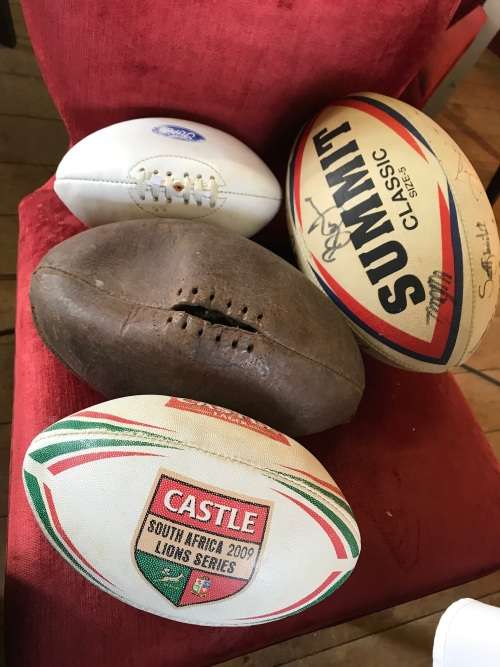 Collection of vintage Rugby Balls