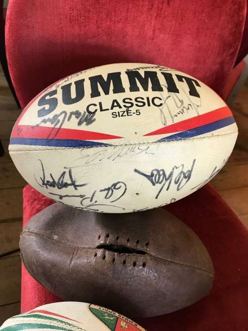 Collection of vintage Rugby Balls