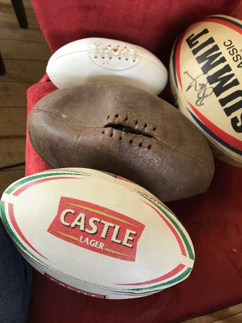 Collection of vintage Rugby Balls