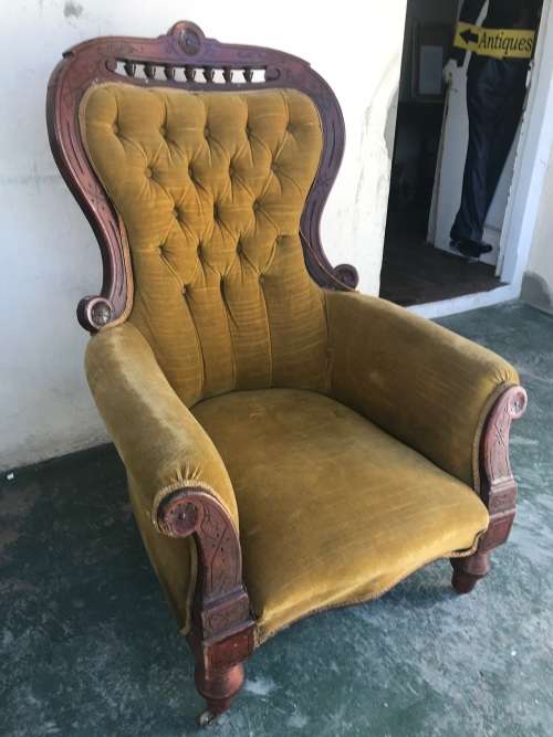Victorian Mahogany Armchair circa 1890 in original condition