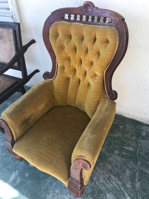 Victorian Mahogany Armchair circa 1890 in original condition