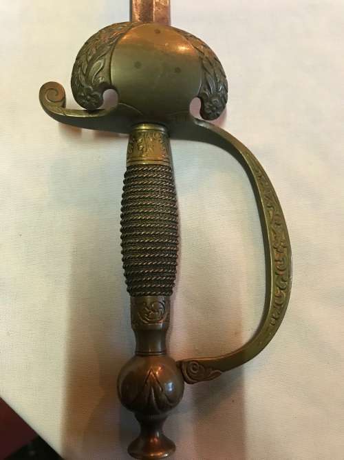 BRITISH DRESS OR NAVAL SWORD ( NO SCABBARD )