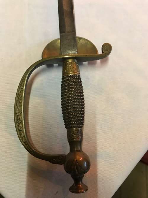 BRITISH DRESS OR NAVAL SWORD ( NO SCABBARD )