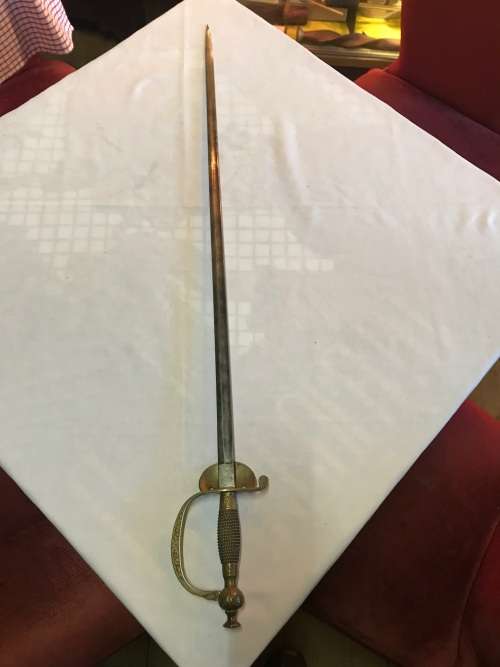 BRITISH DRESS OR NAVAL SWORD ( NO SCABBARD )