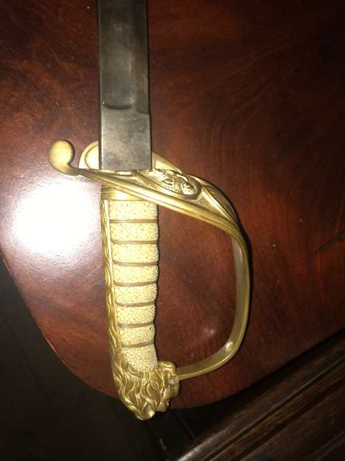 VINTAGE NAVAL SWORD WITHOUT SCABBARD