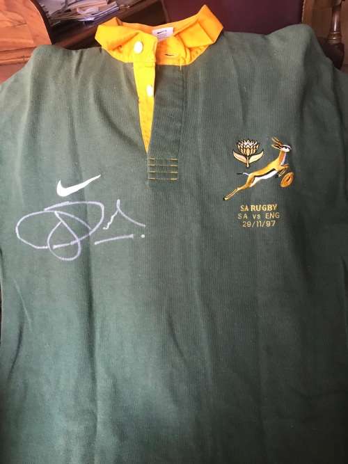 Springbok Matchworn Jersey ( James Smal ; no 14 )