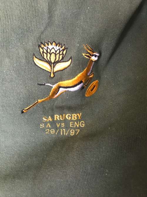 Springbok Matchworn Jersey ( James Smal ; no 14 )